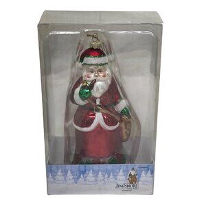 2012 Jim Shore Holiday Living Dashaway Santa Glass Christmas Ornament 0388664